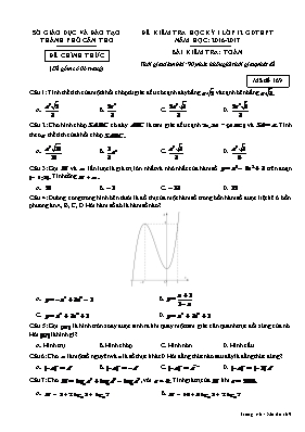 Đề kiểm tra kỳ I lớp 12 - Bài kiểm tra Toán